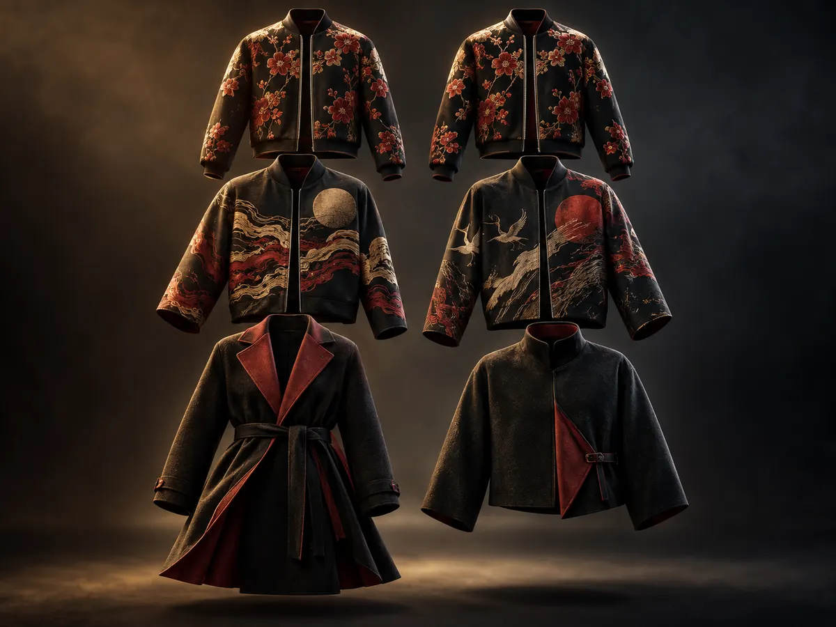 Three pairs of jackets showing identical, coordinated and accent-matched approaches